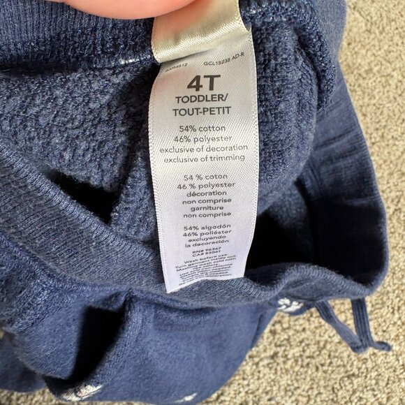 Gap Navy Blue floral sweatpants joggers Toddler Girls Size 4T - Picture 8 of 8